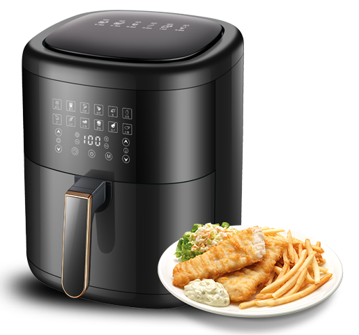 DH-508A SMART 6LITERS MULTIFUNCTIOANL AIR FRYER WITH 12 PRESETS MENUS COOKER