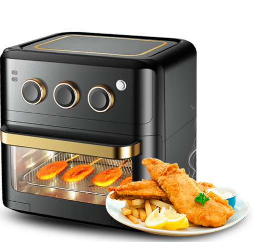 DH-802 LARGE 15L VISIBLE AIR FRYER OVEN TOAST BAKE ELECTRIC MULTIFUNCTION TOASTER OVEN