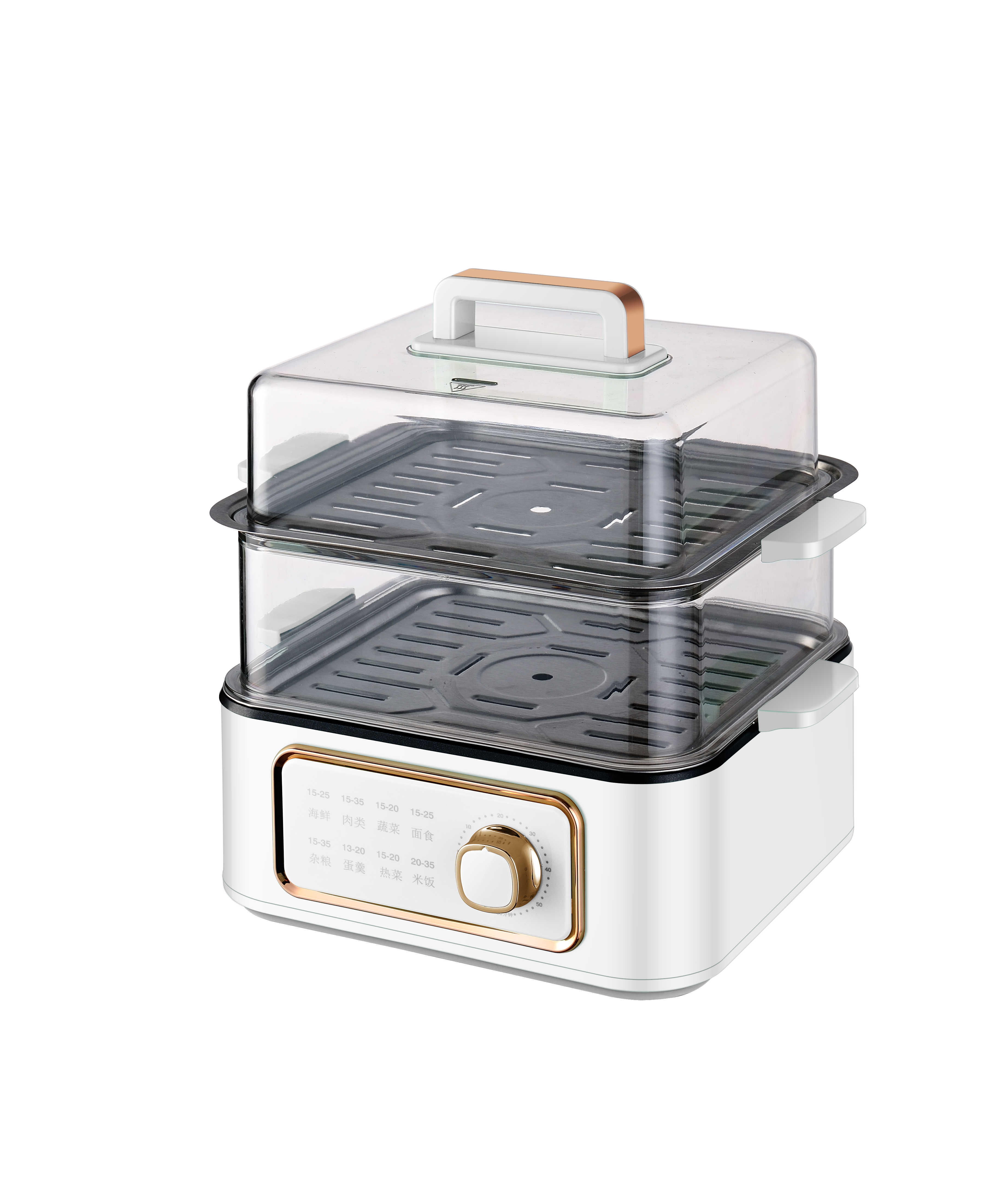 DH-003 Household multifunctional electric food steamer BPA-Free with 3 Tier Stackable Baskets