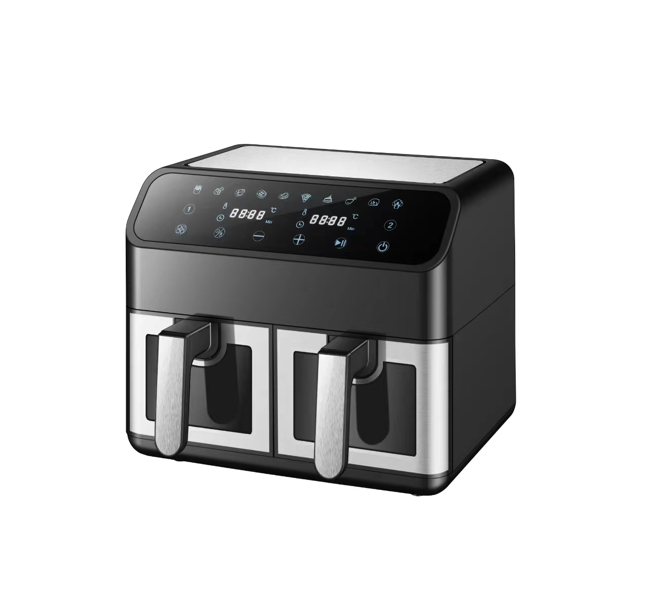 Multifulction digital air fryer with 2 baskets 1700w ,Nonstick and dishwasher safe 